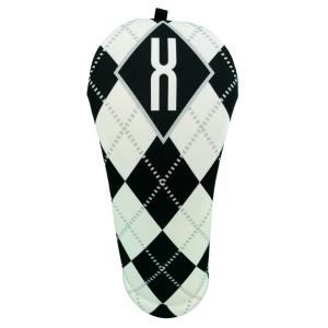 BeeJos Argyle Golf Club Head Covers - Black/White
