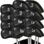12-Piece Leather Golf Club Head Covers Set