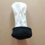 White Leather Skull Golf Head Cover for Hybrid Clubs