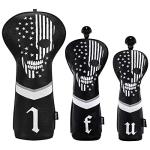 Golf Skull Head Cover for Driver & Woods