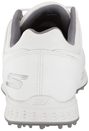 Skechers Men's Spikeless Golf Shoe, White/Gray 10.5