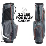 Izzo Golf Ultra-Lite Stand Bag - Grey/Orange