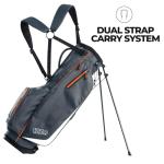 Izzo Golf Ultra-Lite Stand Bag - Grey/Orange