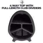 Izzo Golf Ultra-Lite Stand Bag - Grey/Orange