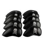 Skull Design Golf Iron Head Covers Set, 10pcs