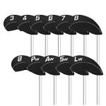 11-Piece Neoprene Iron Headcover Set - Black