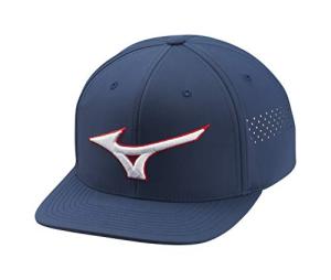 Mizuno Women's Navy Tour Flat Snapback Cap