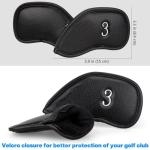 12pcs Left-Handed Synthetic Leather Golf Head Covers