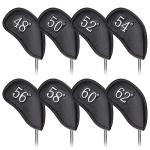 8-Piece Leather Golf Wedge Cover Set