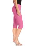 Hot Pink Butt Lift Stretch Capri Jeans for Women