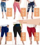 Hot Pink Butt Lift Stretch Capri Jeans for Women