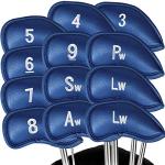 Stylish 12-Piece Golf Iron & Wedge Head Covers