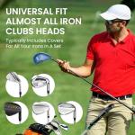 Stylish 12-Piece Golf Iron & Wedge Head Covers