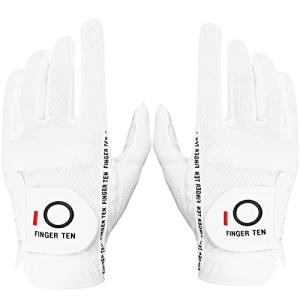 FINGER TEN Rain Grip Golf Gloves - Large