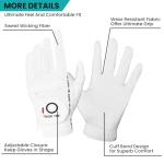 FINGER TEN Rain Grip Golf Gloves - Large