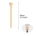 Durable Bamboo Golf Tees - 100 Pack