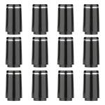 12 Black Tip Golf Ferrules for Taper Tip Irons