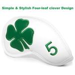 Leather Golf Iron Covers Set - 10pcs White