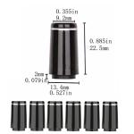 12 Black Tip Golf Ferrules for Taper Tip Irons