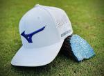 Mizuno Tour Delta Fitted Golf Hat - White-Black