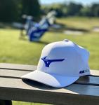 Mizuno Tour Delta Fitted Golf Hat - White-Black