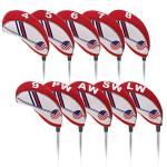 USA Flag Neoprene Golf Iron Head Covers Set