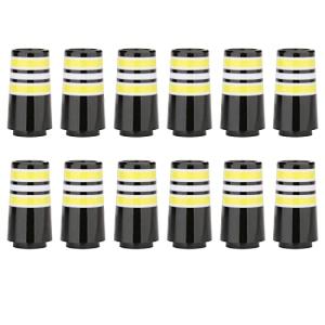 12-Pack Custom 0.355 Golf Ferrules with Yellow Ring