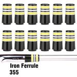 12-Pack Yellow Golf Ferrules for Taper Tip Irons