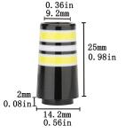 12-Pack Yellow Golf Ferrules for Taper Tip Irons