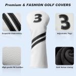 4-Piece Golf Club Head Covers for Woods & Drivers