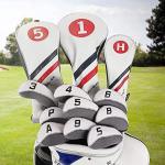 11-Piece Neoprene Iron Headcover Set, Gray & White