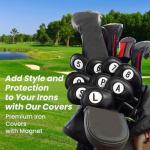 FINGER TEN 11-Pack Magnetic Golf Iron Covers