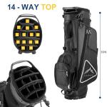 UNIHIMAL 14-Way Premium PU Leather Golf Stand Bag