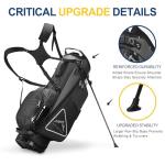 UNIHIMAL 14-Way Premium PU Leather Golf Stand Bag