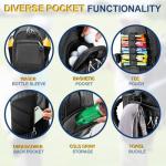 UNIHIMAL 14-Way Premium PU Leather Golf Stand Bag