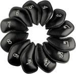 12 Thick Synthetic Leather Golf Iron Head Covers