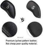 12 Thick Synthetic Leather Golf Iron Head Covers