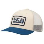 TaylorMade 2025 Cream Navy Trucker Golf Hat