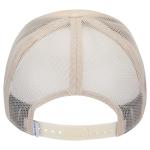 TaylorMade 2025 Cream Navy Trucker Golf Hat