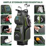 Unihimal 15-Way Golf Cart Bag with Rain Cover