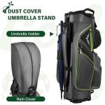 Unihimal 15-Way Golf Cart Bag with Rain Cover