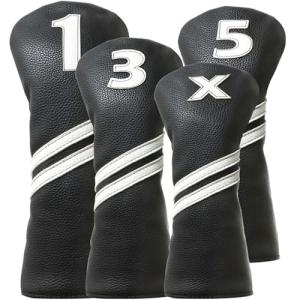 4-Piece Golf Club Head Covers for Woods and Drivers
