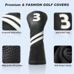4-Piece Golf Club Head Covers for Woods and Drivers