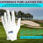 5-Pack Premium Cabretta Leather Golf Gloves