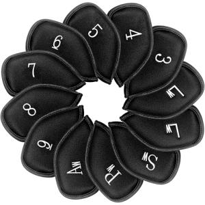 12-Piece Golf Iron Head Covers with Custom Names