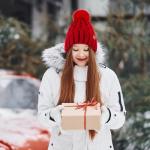 Womens Rose Pink Ribbed Beanie with Pompom