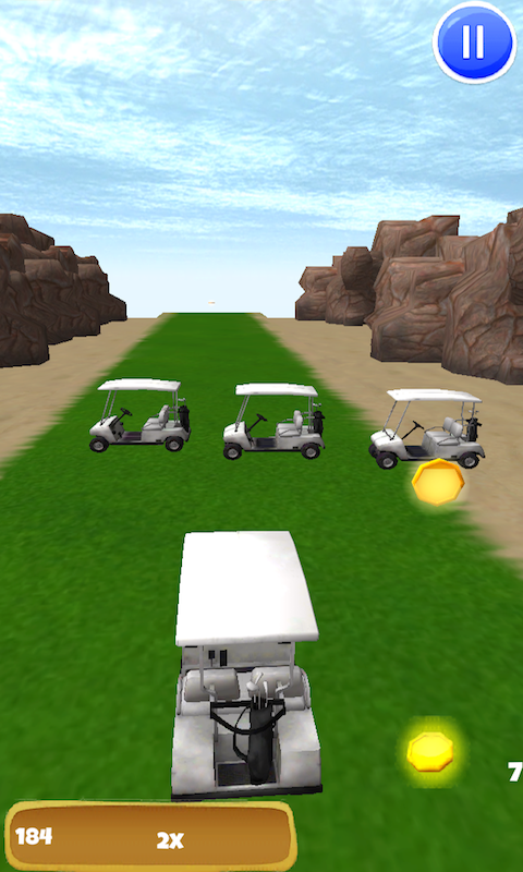 3D Racer Golf Push Cart for Fun Rounds