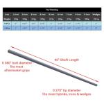 Acer Velocity Black Graphite Golf Club Shafts