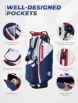 Lightweight Golf Stand Bag in Vibrant Red and Blue