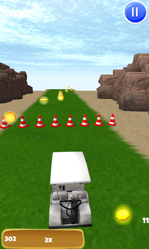 3D Racer Golf Push Cart for Fun Rounds